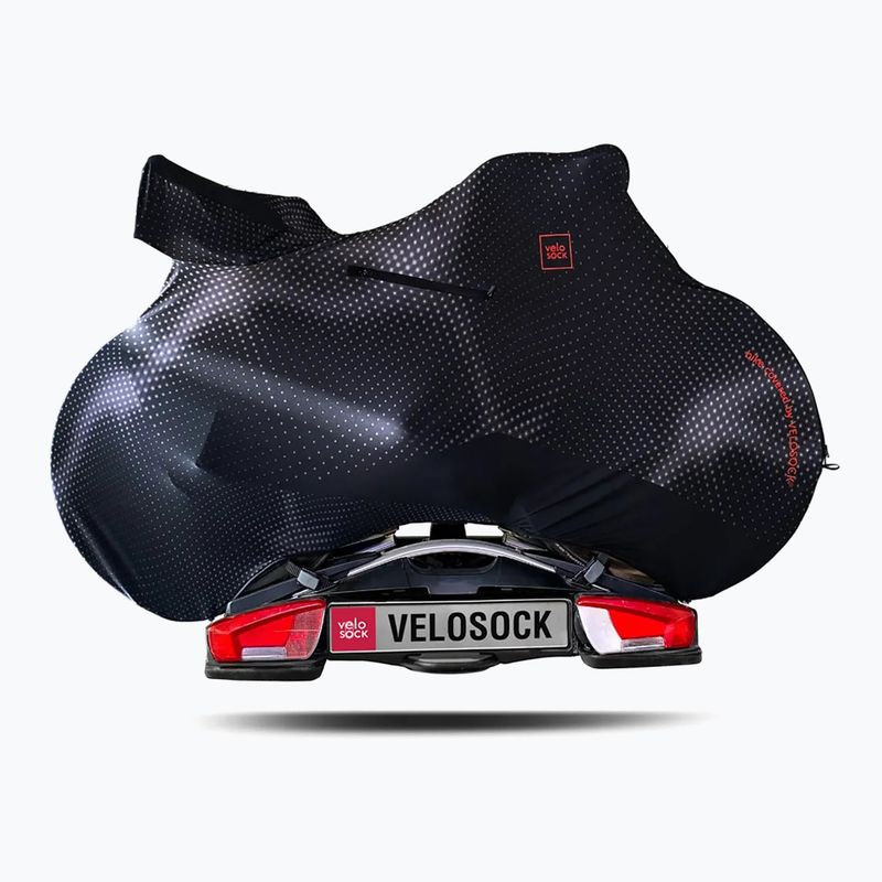Bike transport cover VELOSOCK Carbon Black Road WR 2