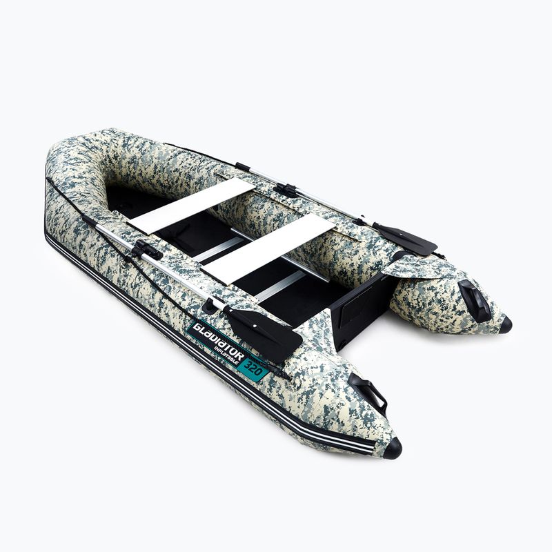 4-person pontoon Gladiator AK320 camo digital 3