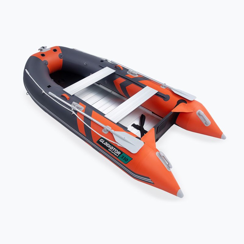 4-person inflatable boat Gladiator C330 AD orange/dark gray 7