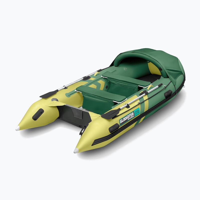 5-person inflatable boat Gladiator C370 AL green/yellow 4