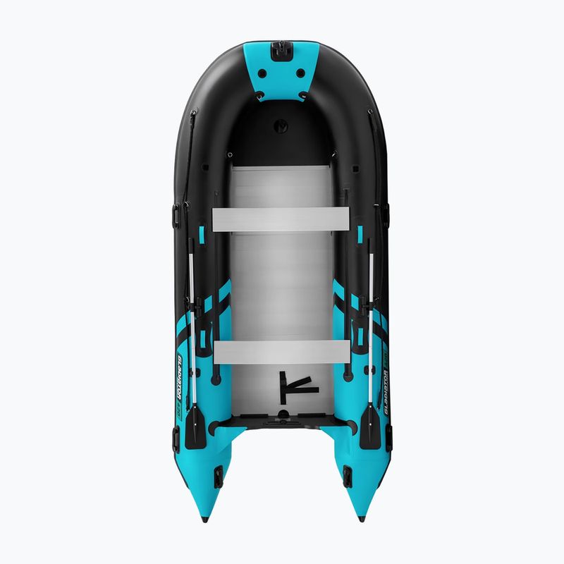 7-person inflatable boat Gladiator C420 AL black/turquoise 2