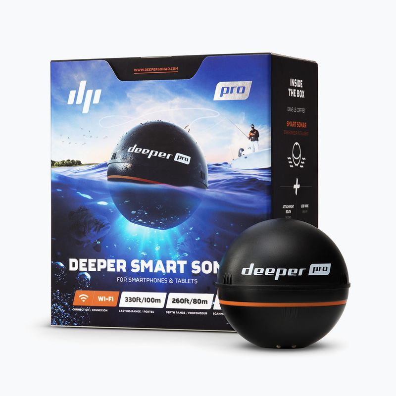 Deeper Smart Sonar Pro fishing sonar black DP1H20S10 2