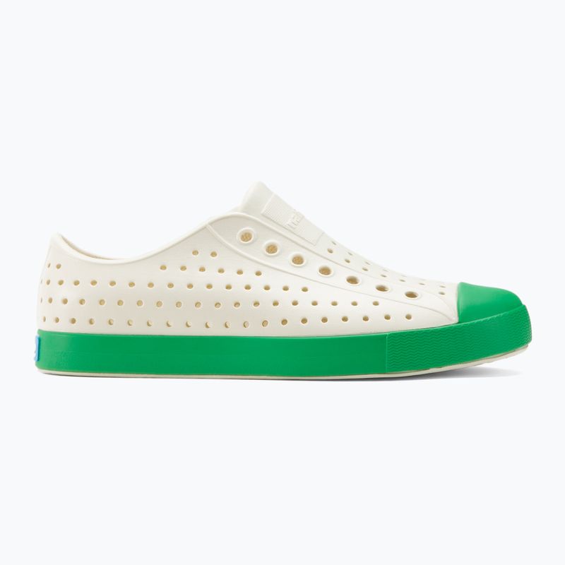 Native Jefferson bone white/picnic green trainers 2