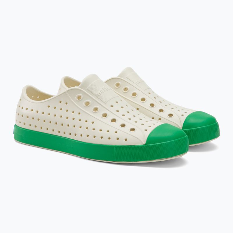 Native Jefferson bone white/picnic green trainers 4