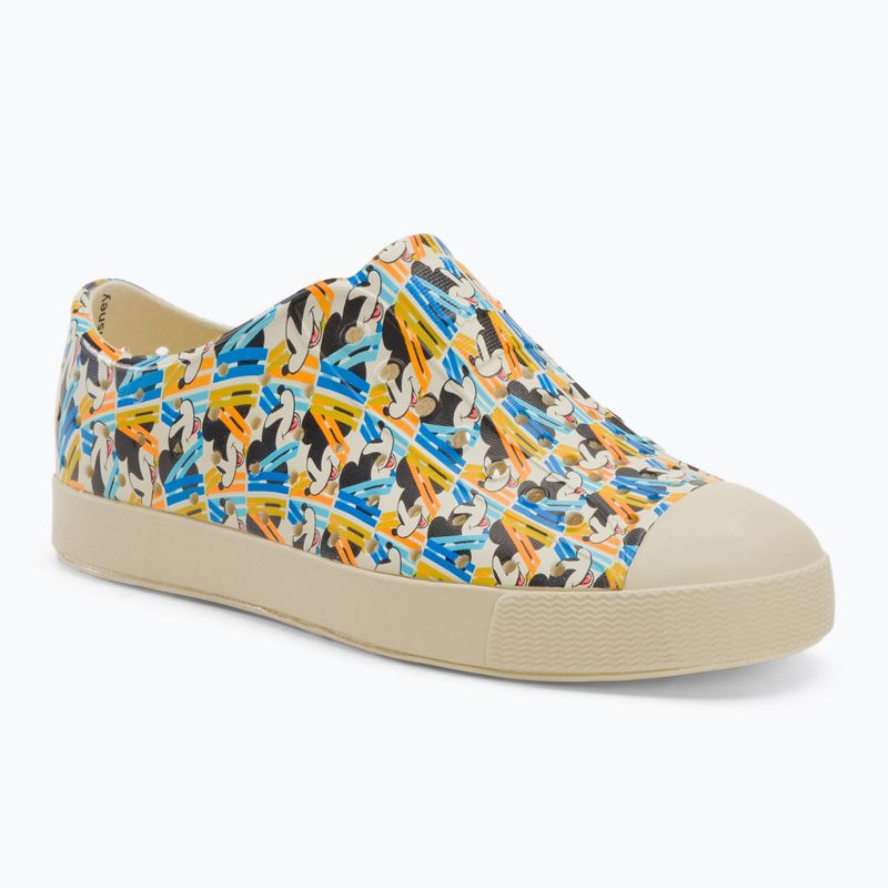 Native Jefferson Print Disney Jr bone white/bone white/stay positive tile children's trainers