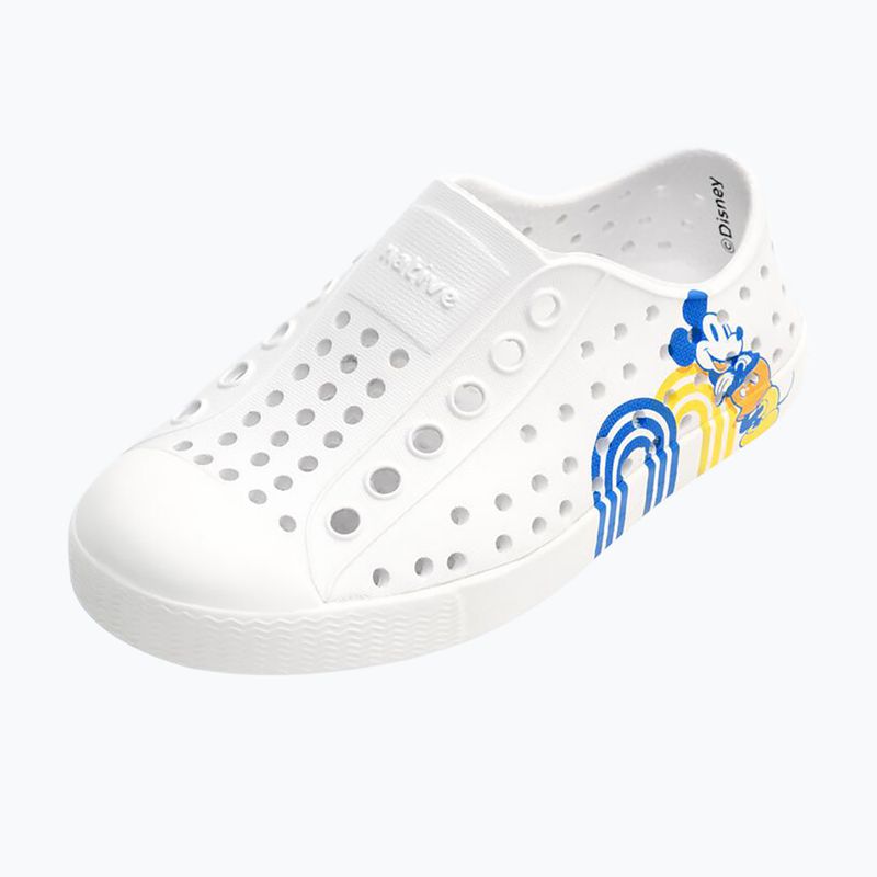 Native Jefferson Print Disney Jr children's trainers shell white/shell white/positive mickey 11