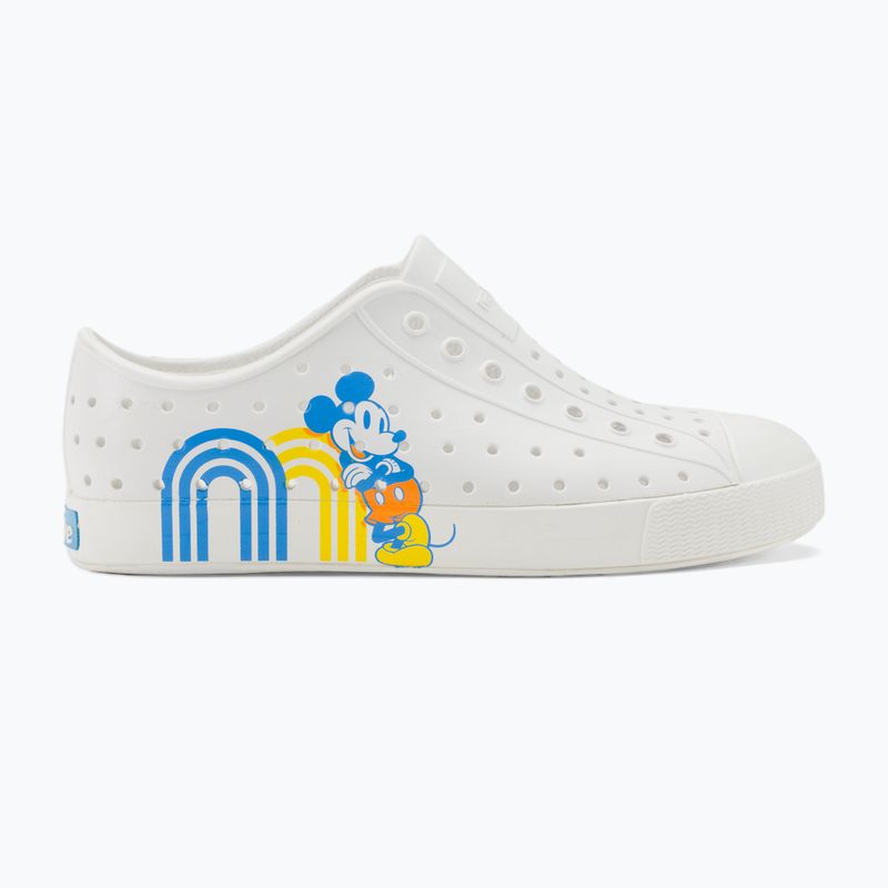 Native Jefferson Print Disney Jr children's trainers shell white/shell white/positive mickey 2