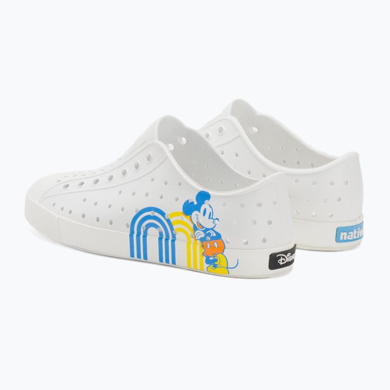 Native Jefferson Print Disney Jr children's trainers shell white/shell white/positive mickey 3