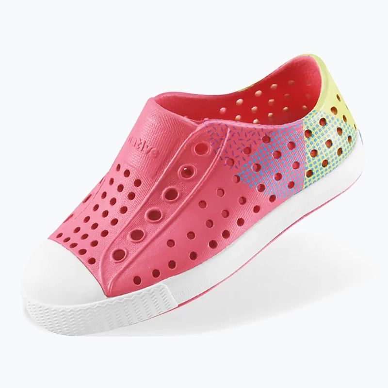 Native children's shoes NA-12111502 Jefferson Block dazzle pink/shell white/celery maria starfish 8