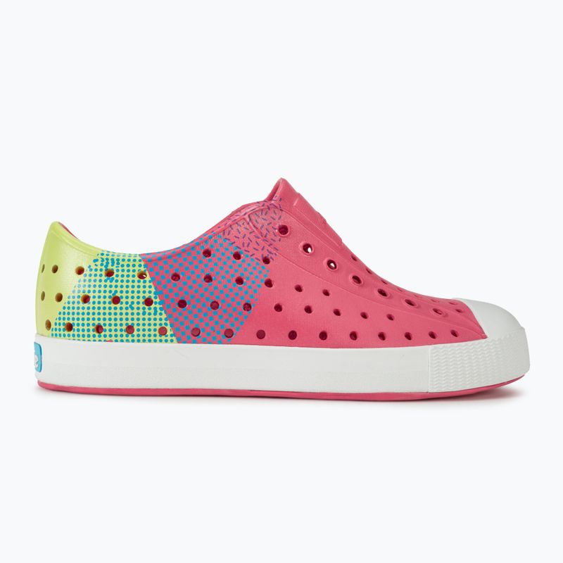 Native children's shoes NA-12111502 Jefferson Block dazzle pink/shell white/celery maria starfish 2
