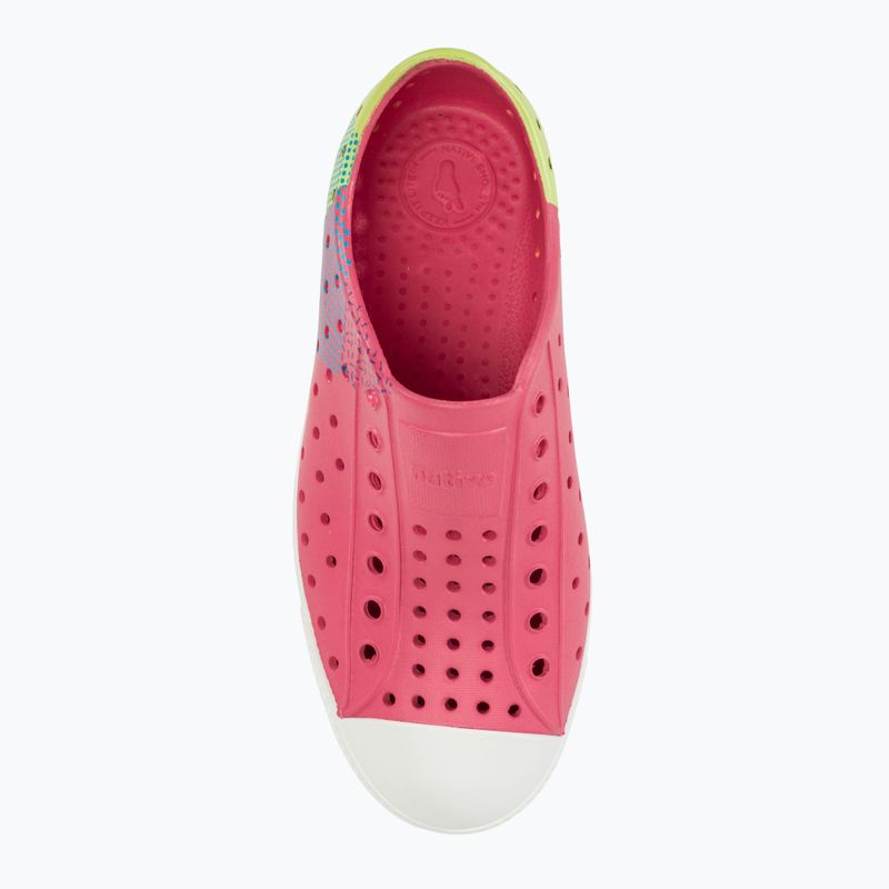 Native children's shoes NA-12111502 Jefferson Block dazzle pink/shell white/celery maria starfish 5
