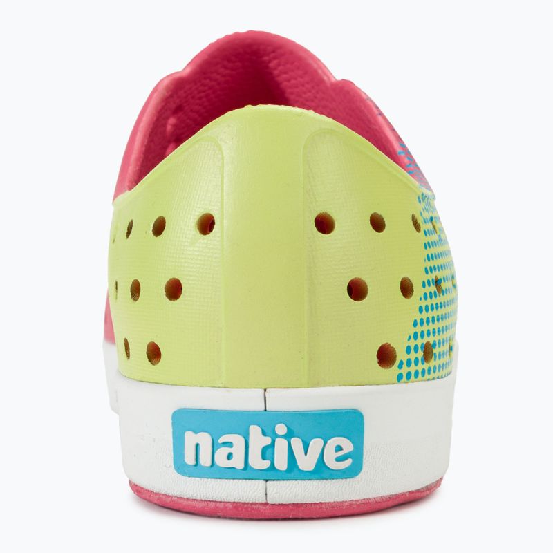 Native children's shoes NA-12111502 Jefferson Block dazzle pink/shell white/celery maria starfish 6