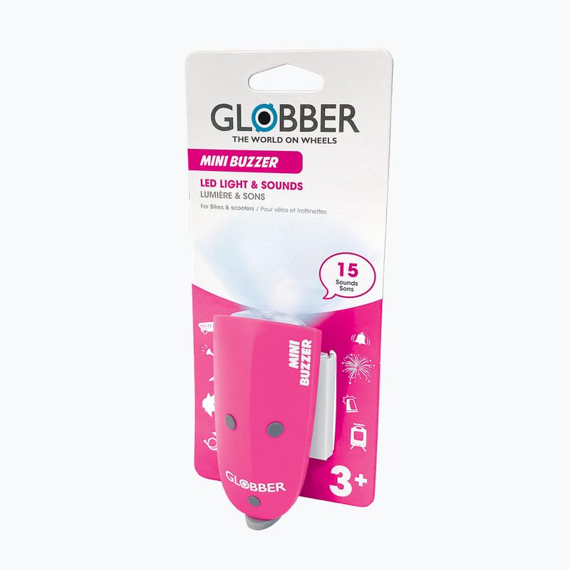 Light with horn Globber Mini Buzzer deep pink 2