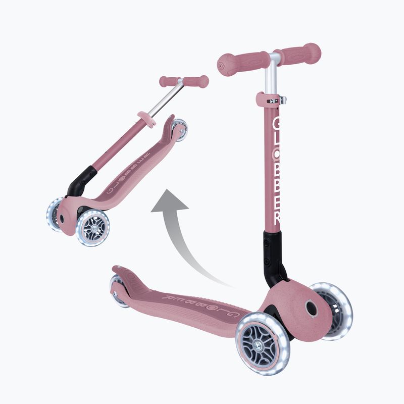 Globber Junior Foldable Lights Eco berry children's tricycle scooter 5