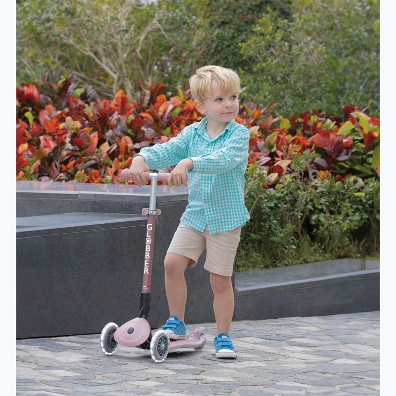 Children's three-wheeled scooter Globber Junior Primo Foldable Lights Eco berry 10