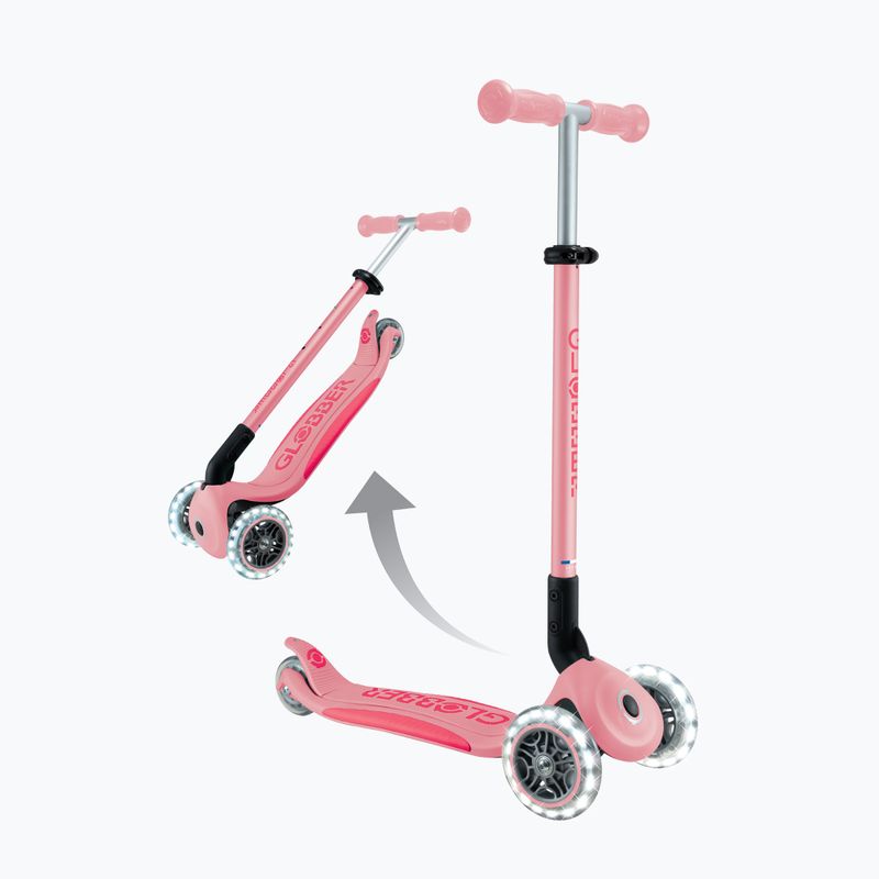 Globber Primo Foldable Plus Lights children's tricycle pastel pink 6