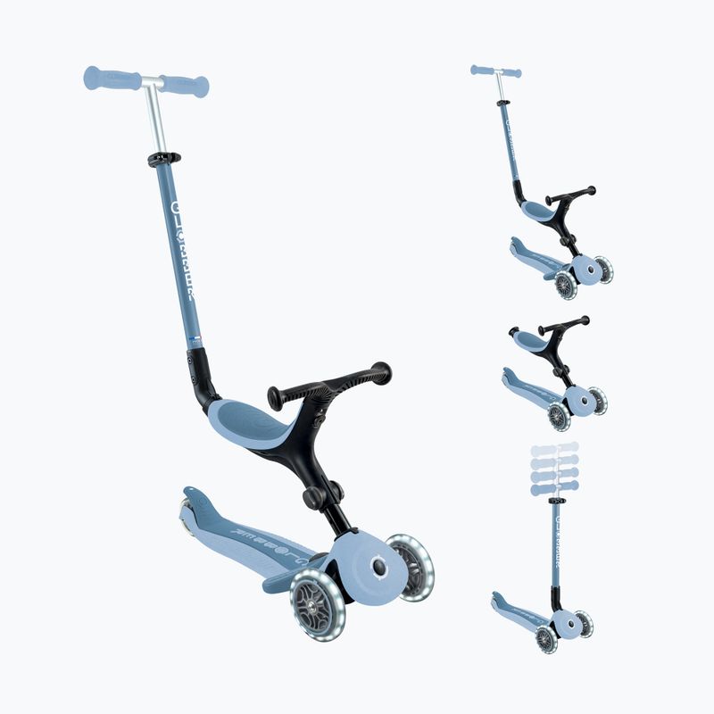 Children's three-wheeled scooter Globber Go.Up Active Ecologic Lights blueberry