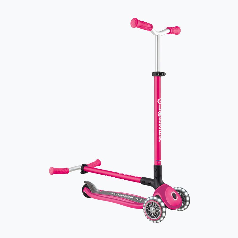 Children's three-wheeled scooter Globber Master Lights fuchsia 10