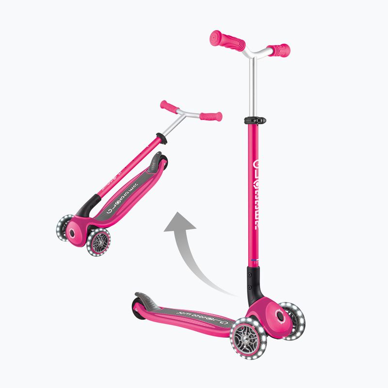 Children's three-wheeled scooter Globber Master Lights fuchsia 11