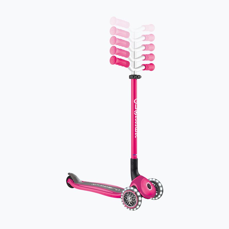 Children's three-wheeled scooter Globber Master Lights fuchsia 12