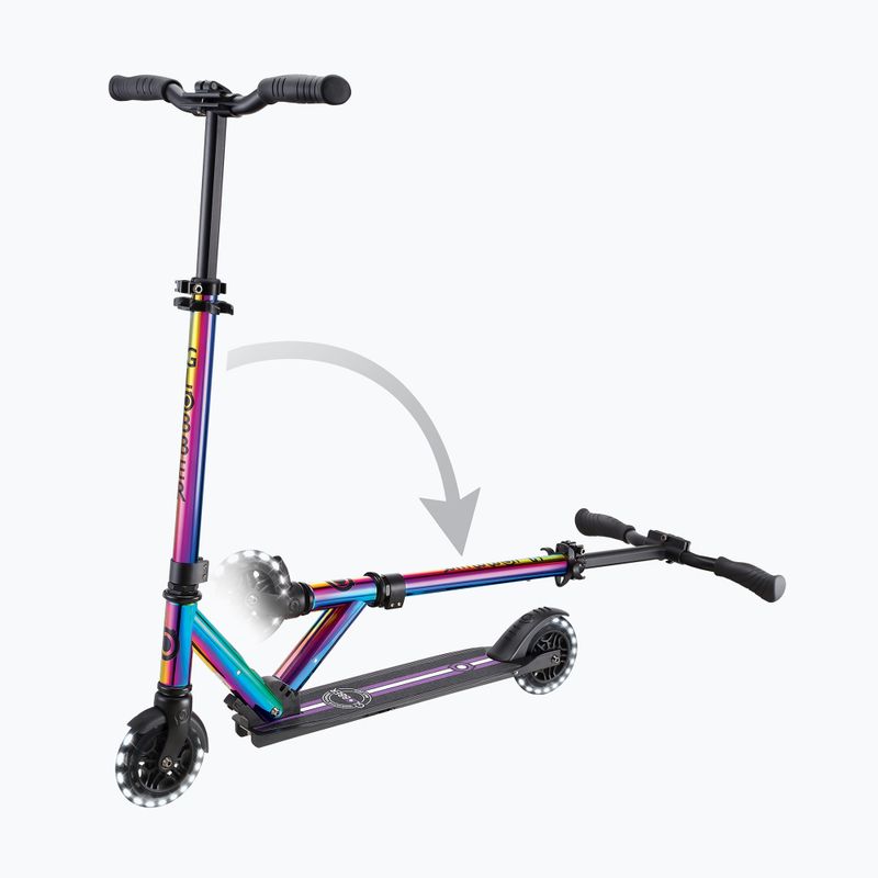 Globber Flow Element Lights neo chrome children's scooter 6