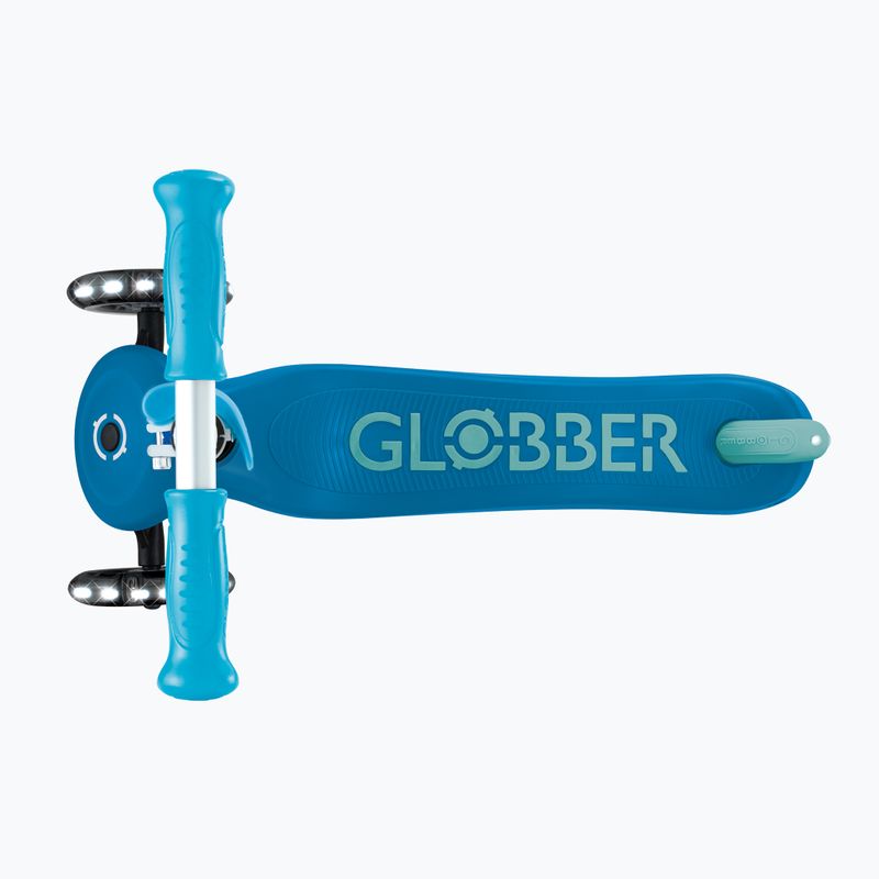 Children's three-wheeled scooter Globber Primo Plus Glow Lights petrol blue 6