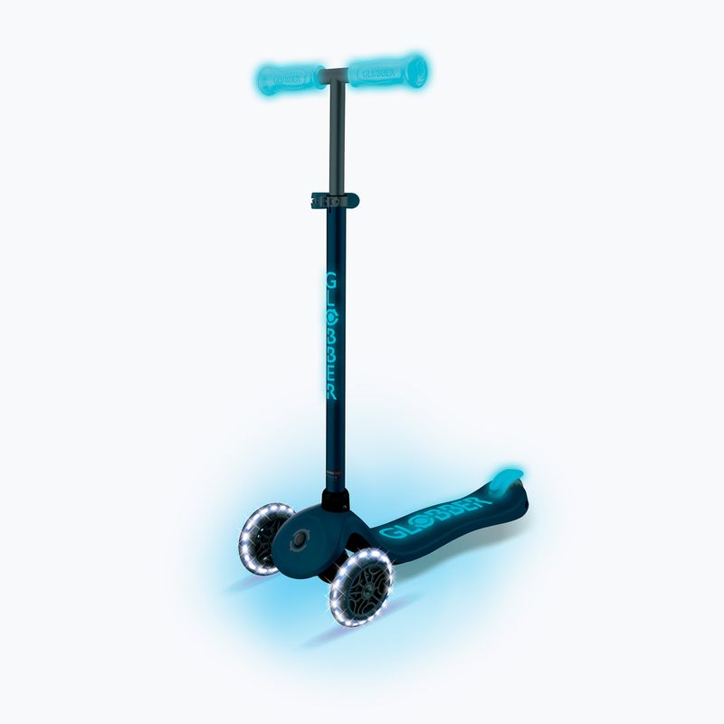 Children's three-wheeled scooter Globber Primo Plus Glow Lights petrol blue 9