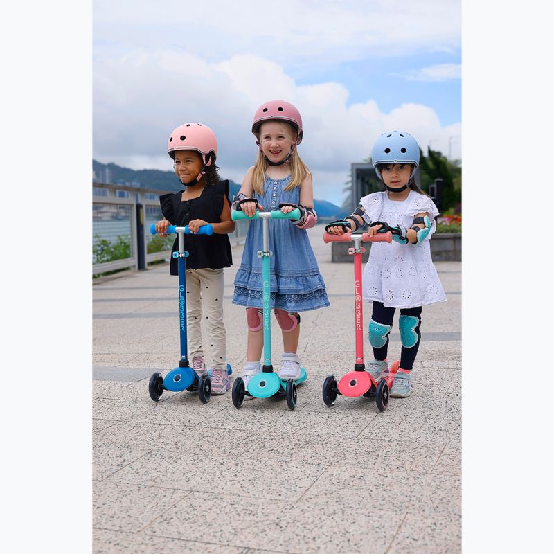 Children's three-wheeled scooter Globber Primo Plus Glow Lights petrol blue 14