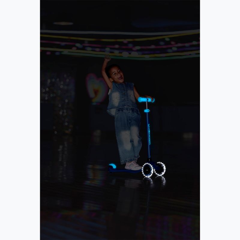 Children's three-wheeled scooter Globber Primo Plus Glow Lights petrol blue 16