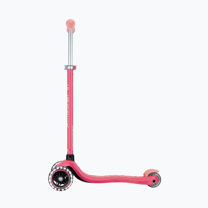 Children's three-wheeled scooter Globber Primo Plus Glow Lights coral pink 2