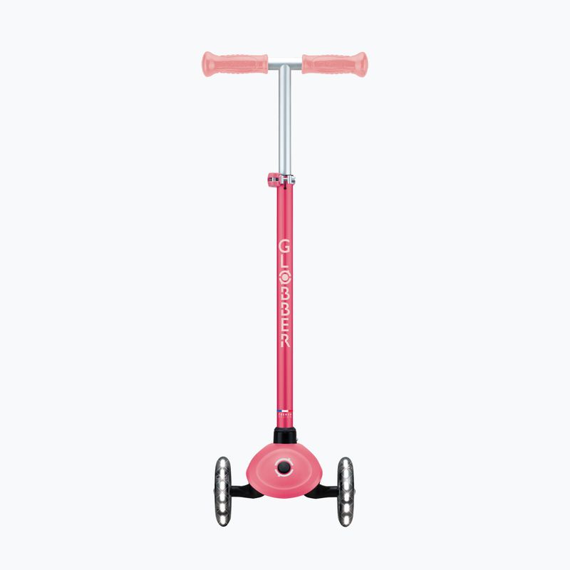 Children's three-wheeled scooter Globber Primo Plus Glow Lights coral pink 3