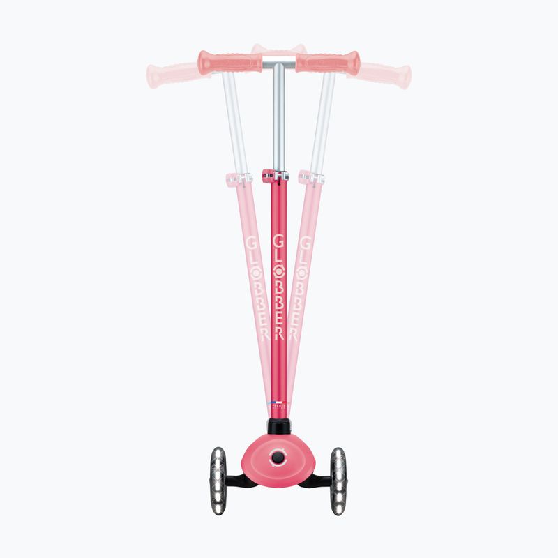 Children's three-wheeled scooter Globber Primo Plus Glow Lights coral pink 7