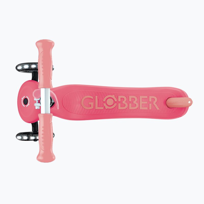 Children's three-wheeled scooter Globber Primo Plus Glow Lights coral pink 8