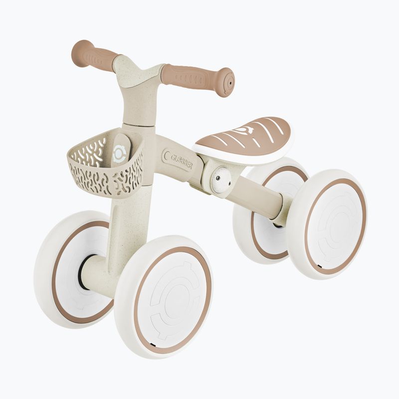 Four-wheeled balance bike Globber Learning Bike Ecologic coconut 2