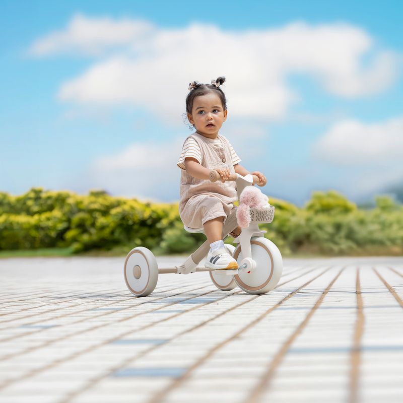 Three-wheeled balance bike Globber Learning Trike 2in1 Plus Ecologic coconut 12