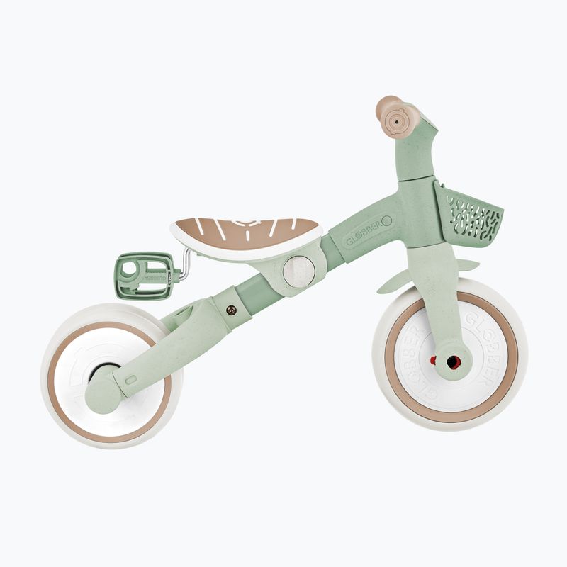 Tricycle balance bike with parent handle Globber Learning Trike 2w1 Plus Ecologic pistachio 2