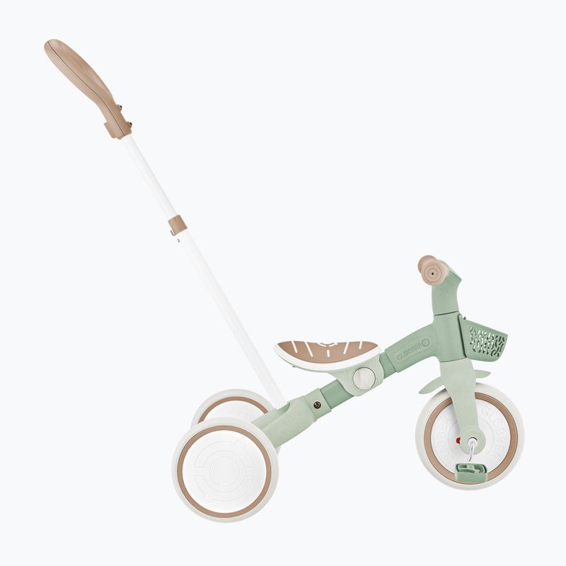Tricycle balance bike with parent handle Globber Learning Trike 2w1 Plus Ecologic pistachio 4