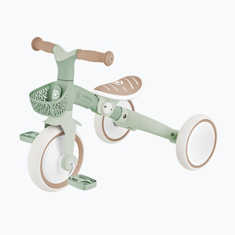 Three-wheeled balance bik with handle Globber Learning Trike 2in1 Plus Ecologic pistachio 6