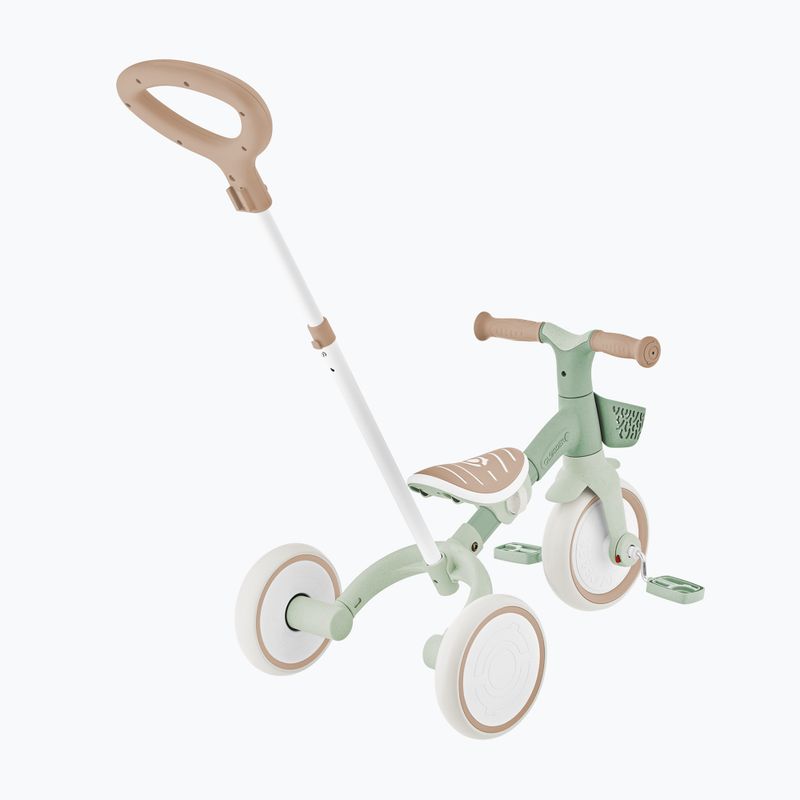 Tricycle balance bike with parent handle Globber Learning Trike 2w1 Plus Ecologic pistachio 13