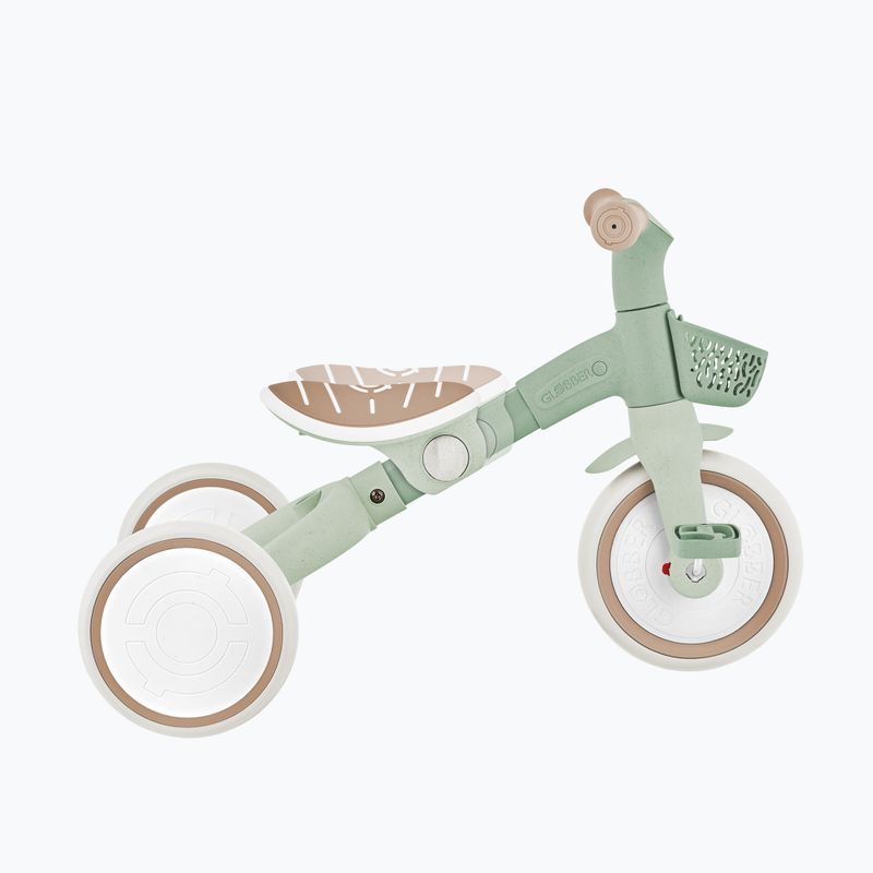 Tricycle balance bike with parent handle Globber Learning Trike 2w1 Plus Ecologic pistachio 14