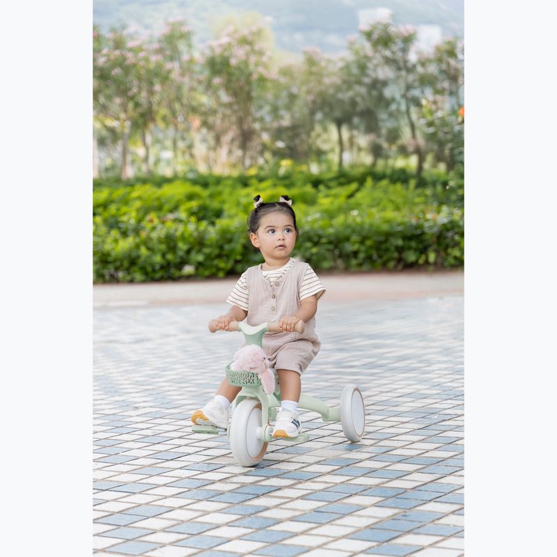 Three-wheeled balance bik with handle Globber Learning Trike 2in1 Plus Ecologic pistachio 16