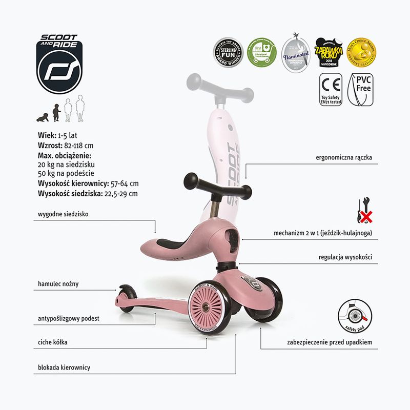 Scoot & Ride Highwaykick 1 children's scooter pink 95030010 2