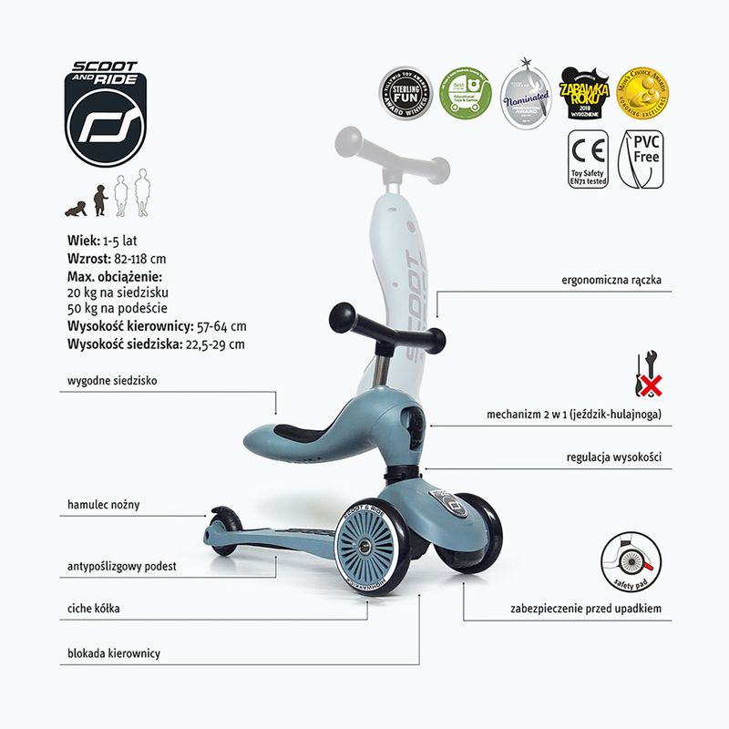 Scoot & Ride Highwaykick 1 children's scooter blue 95030010 2