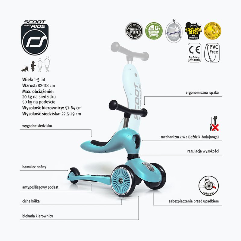 Scoot & Ride Highwaykick 1 children's scooter blue 95030010 2