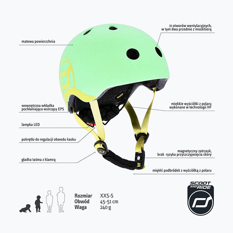 Scoot & Ride children's helmet XXS-S kiwi 7