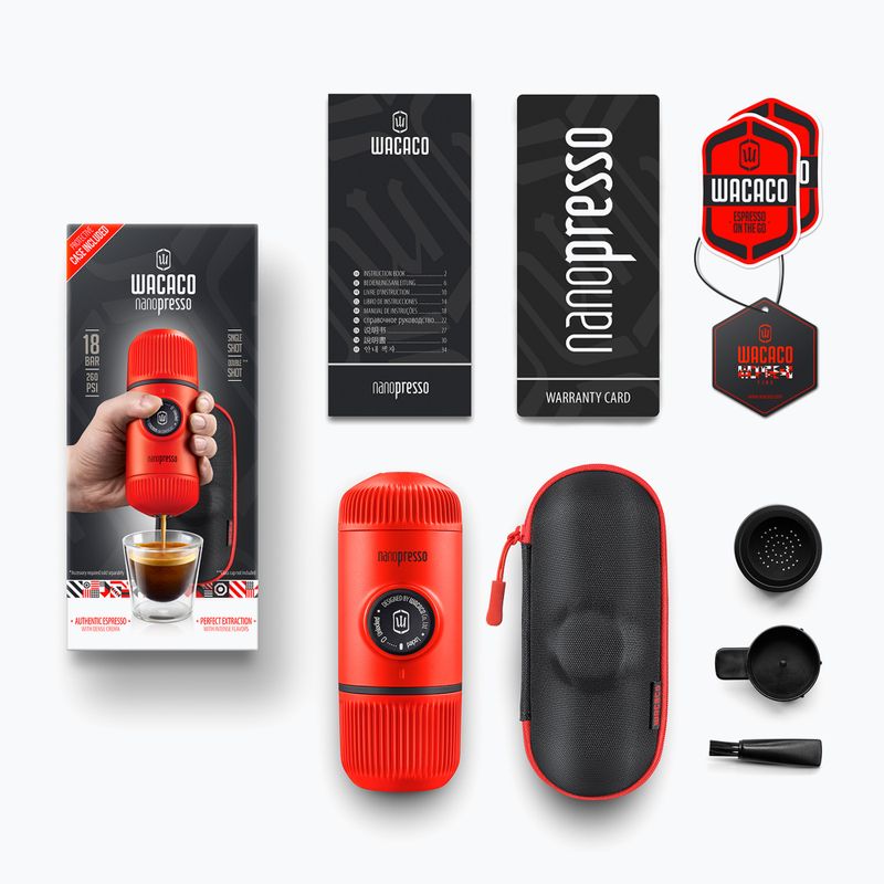 Wacaco Nanopresso portable coffee machine 80 ml + case lava red 4