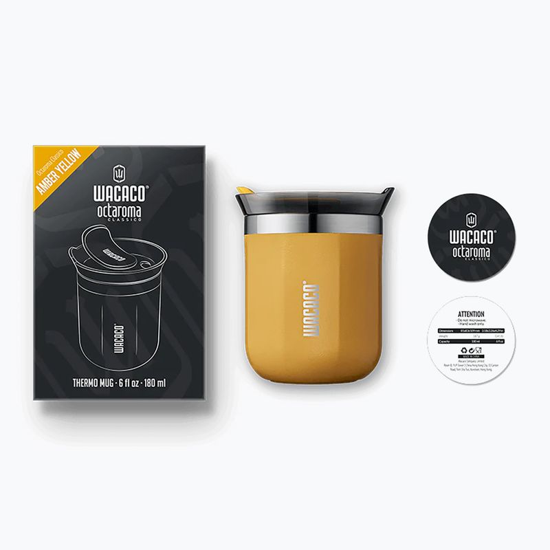 WACACO Octaroma Classico thermal mug 180 ml amber yellow 3