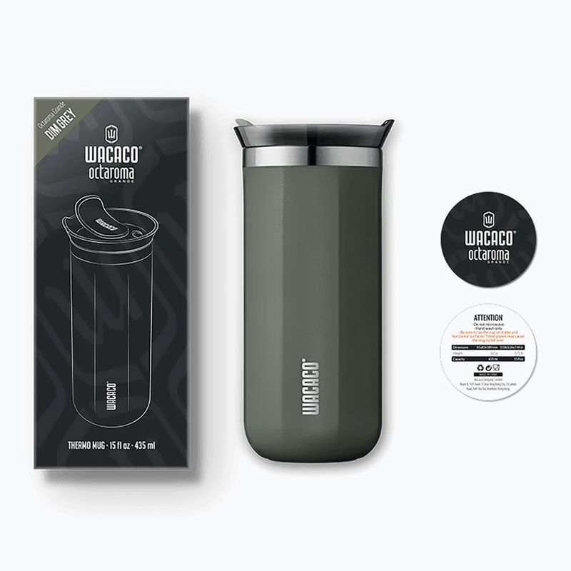 WACACO Octaroma Grande thermal mug 435 ml dim grey 2
