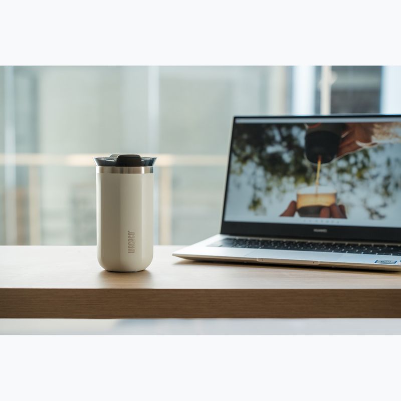Insulated mug WACACO Octaroma Lungo 300 ml ceramic white 3