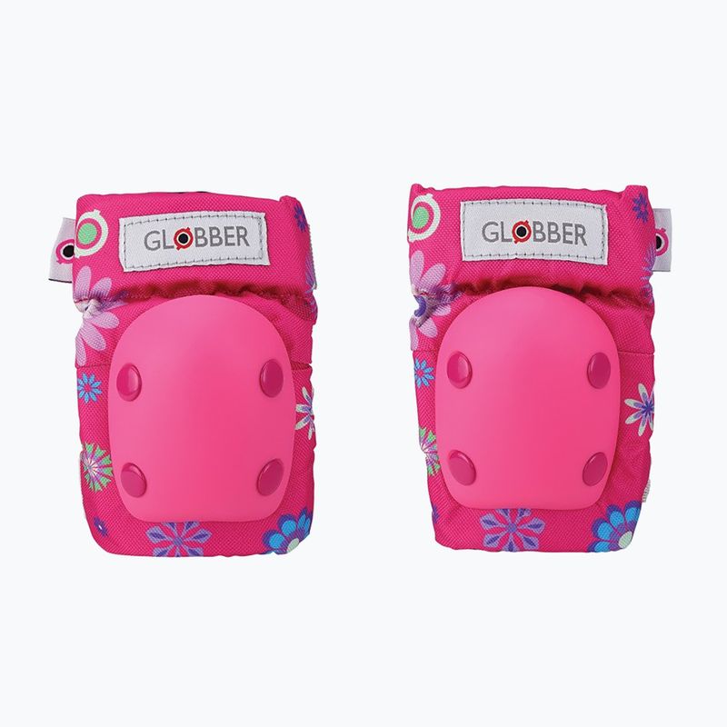 Globber Toddler deep pink/flowers baby protector set 2